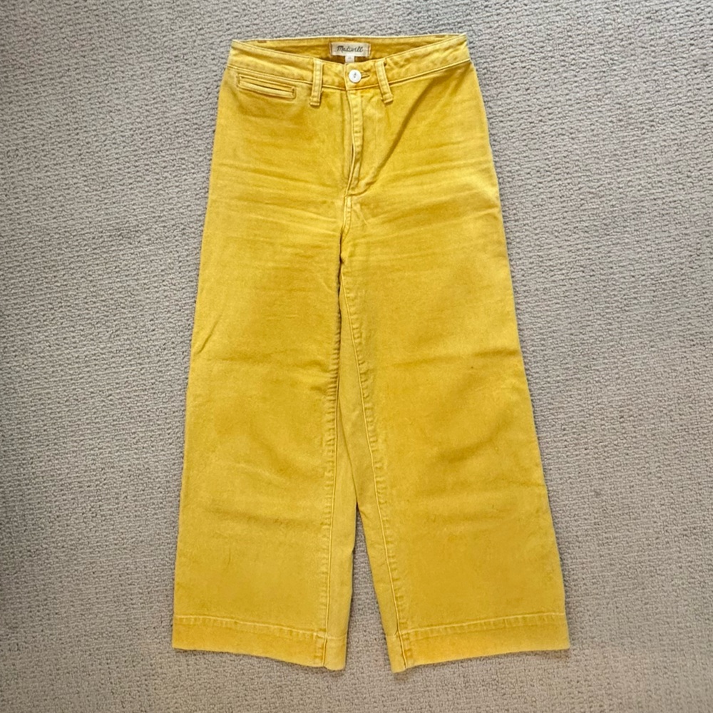 Madewell Emmett Wide Leg Yellow Mustard 25